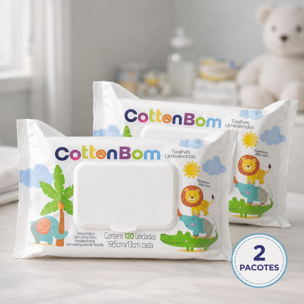Kit 240 Toalhas Umedecidas Lenço Extra Macio Hipoalergenico