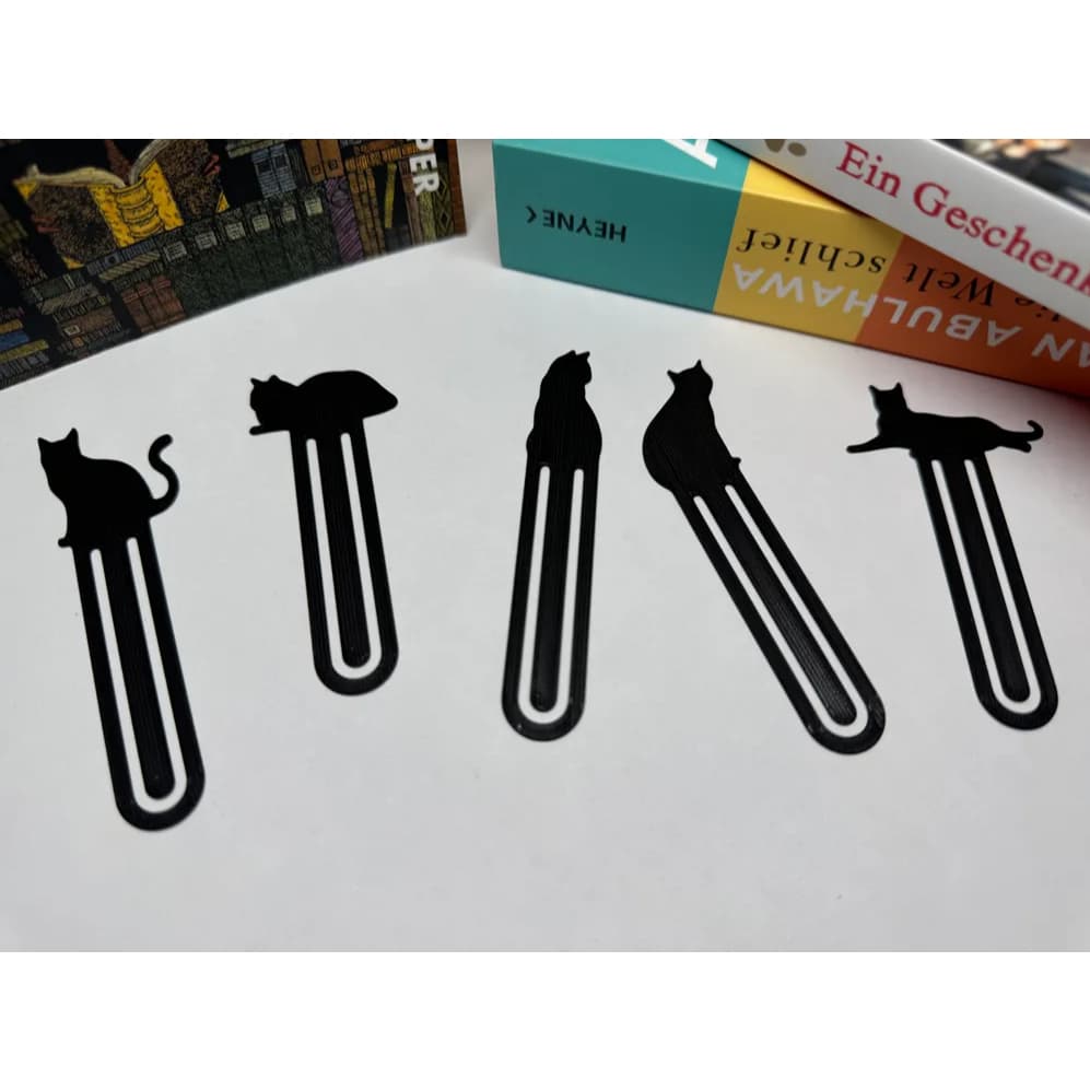 KIT 5 Marcadores de Página de Gatinho para Livros