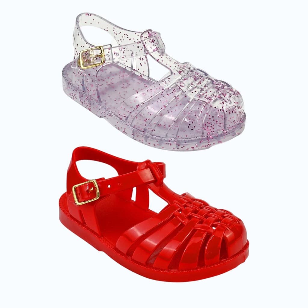 Kit 2 Sandália Infantil Menina Glitter Sola Antiderrapante Leve Confortável 17 ao 32