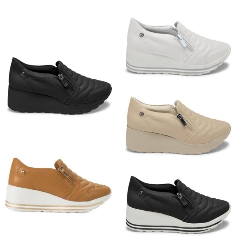 Tênis Anabela Sneaker Kolosh Plataforma Calce Fácil C1418A