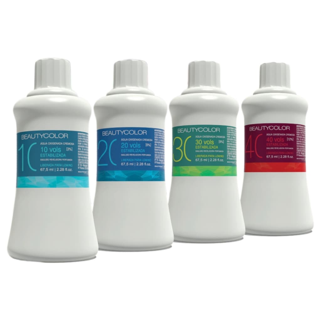 Água Oxigenada Cremosa Beauty Color 67,5ml – Emulsão Reveladora para Tintura e Descolorante Capilar