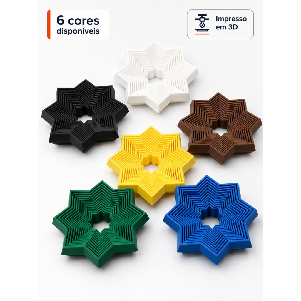Fidget Spinner Estrela Sensorial 3D Antiestresse Giratória - Brinquedo Anti Stress TDAH Ansiedade Kit