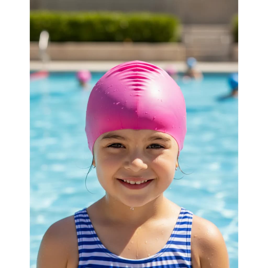 Touca Natação Infantil Silicone Prova De Agua Menino Menina