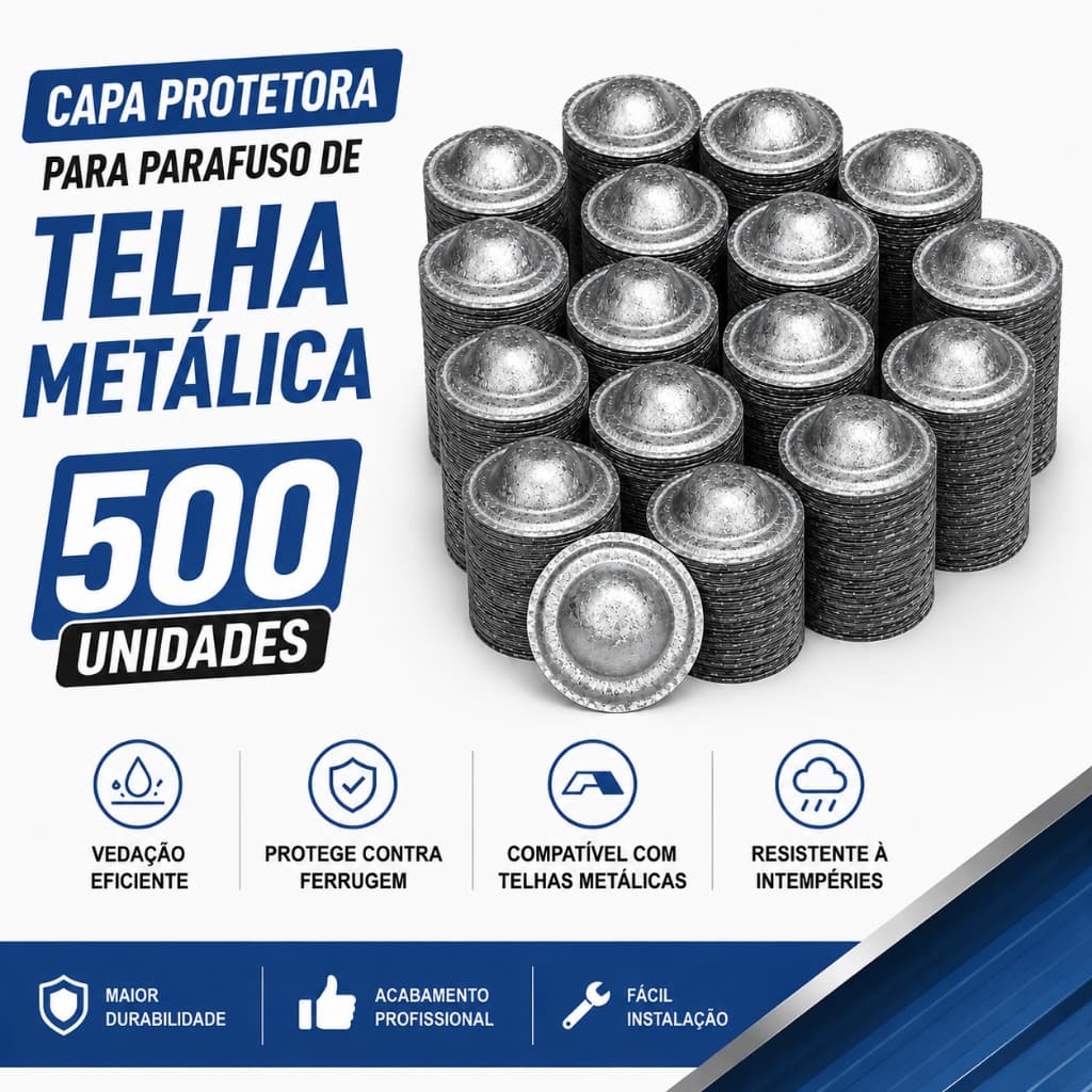 Capa Protetora Veda Parafuso De Telha Metálica 500 Un