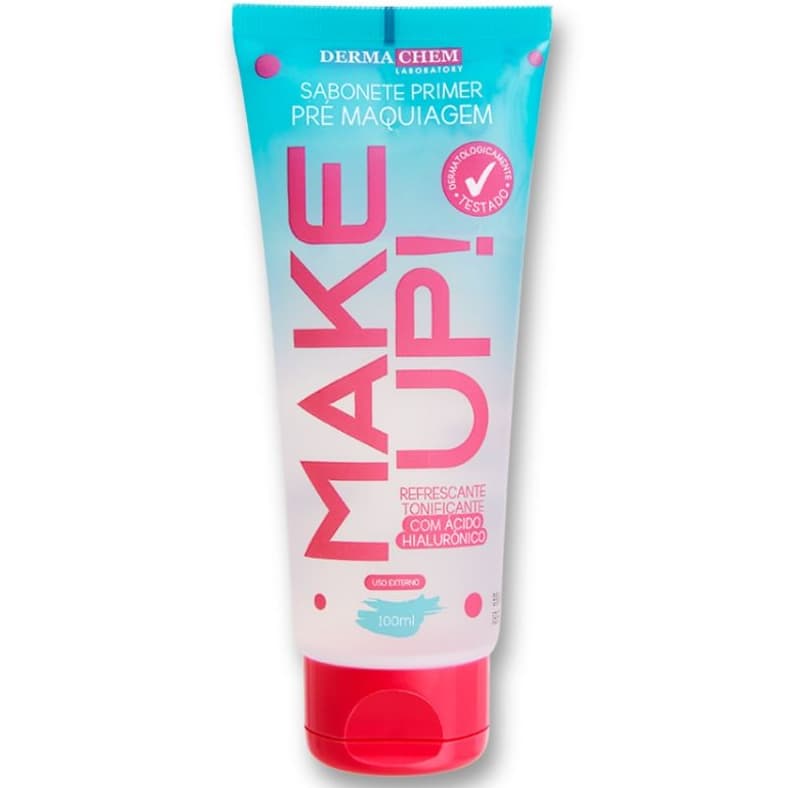 Sabonete Primer Pré Maquiagem Dermachem 100ml Limpeza Facial Preparação para Make