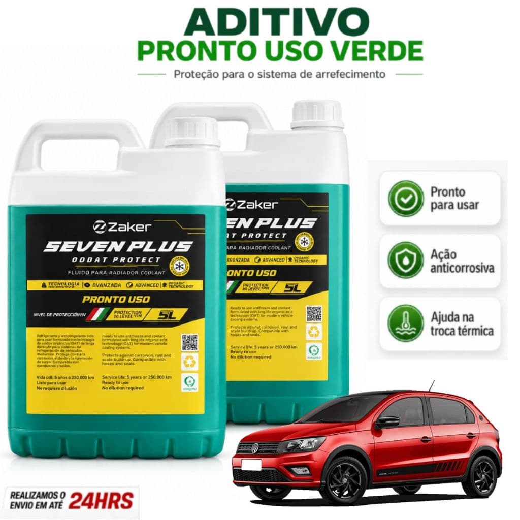 2x Aditivos Radiador Anticorrosivo Gm Audi Fiat Honda Pronto Uso 10l Verde