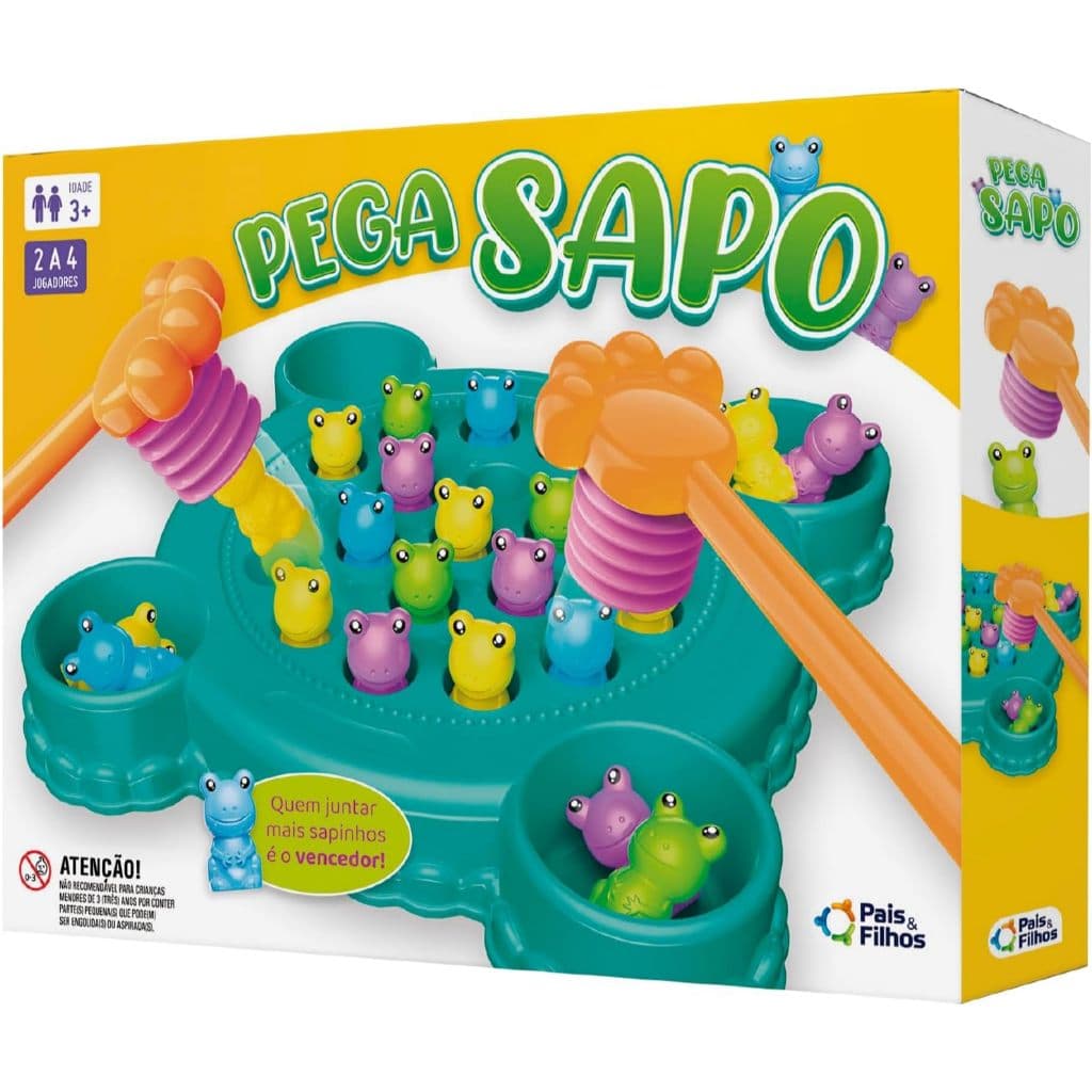 Jogo Interativo Pega Sapo Pais & Filhos Brinquedo Infantil Ação e Agilidade