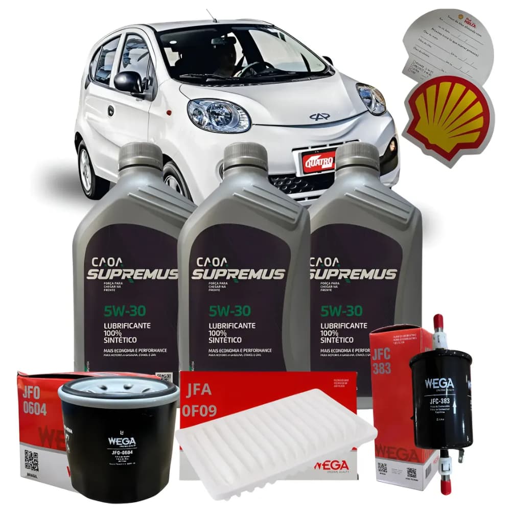 Kit Revisão Troca Oleos Chery New Qq 1.0 2017 2018 2019