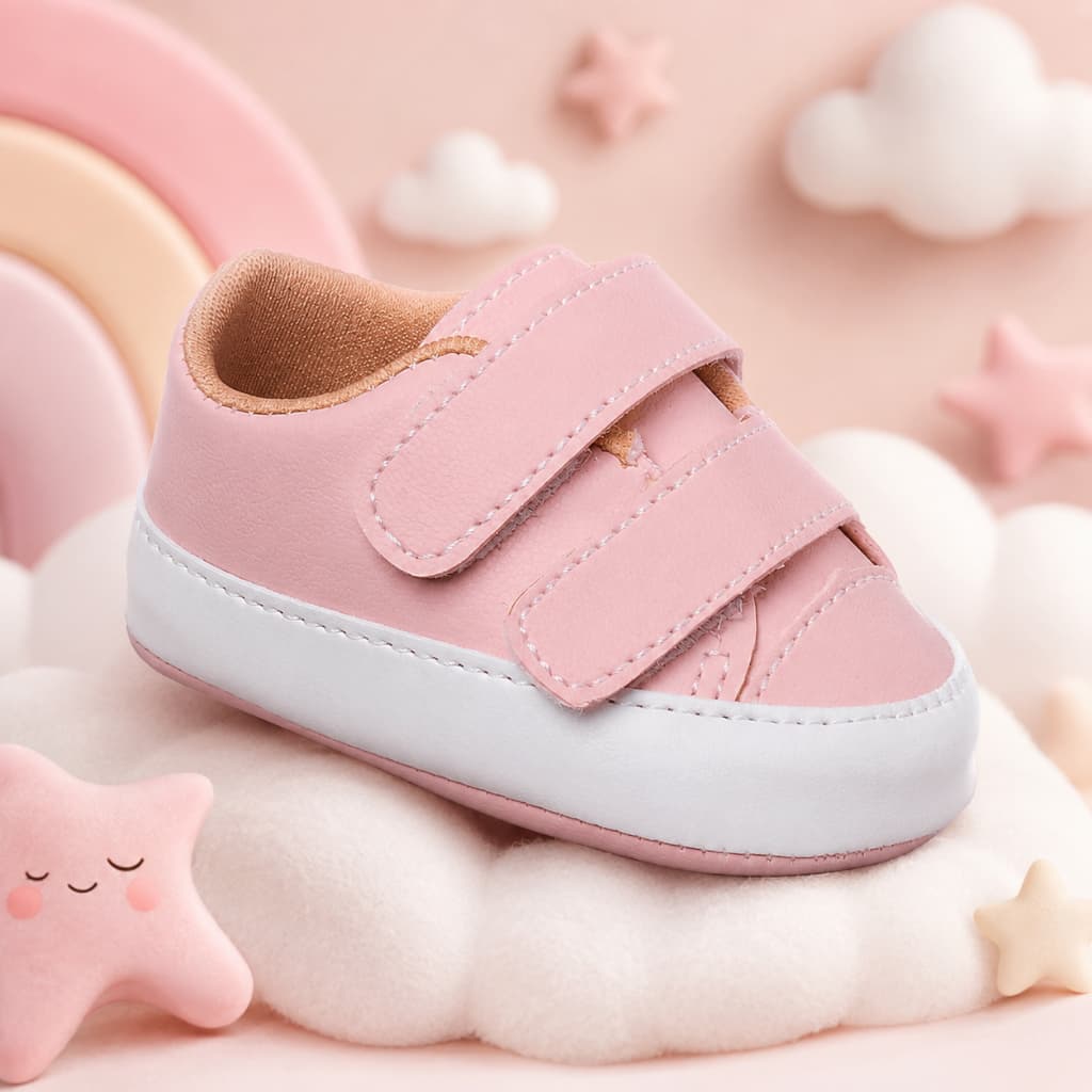 Tenis Sapatinho Infantil Bebe Meninos e Meninas Autocolante TP02