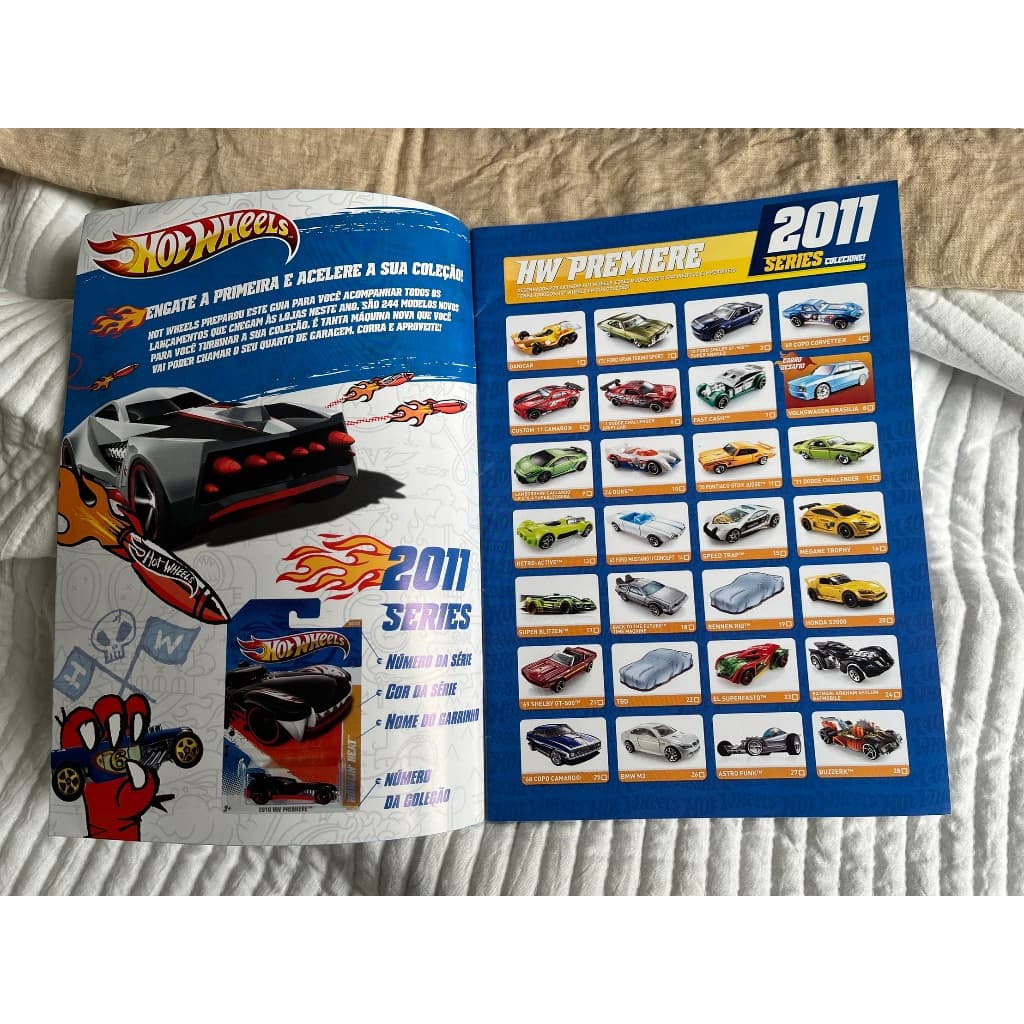 Guia da Hot Wheels coleção 2011 series mini Poster 244 carrinhos Hot Wheels