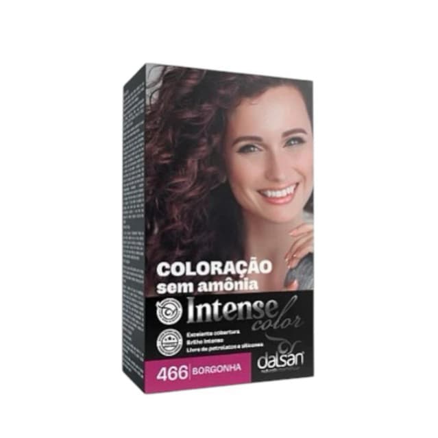 Coloração borgonha sem amônia 466 cobre totalmente os fios brancos Dalsan