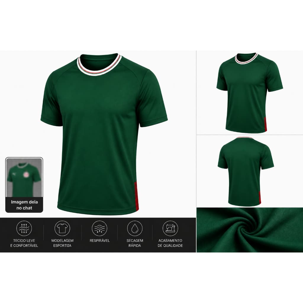 Camiseta de time campeão paulista Masculina Verde
