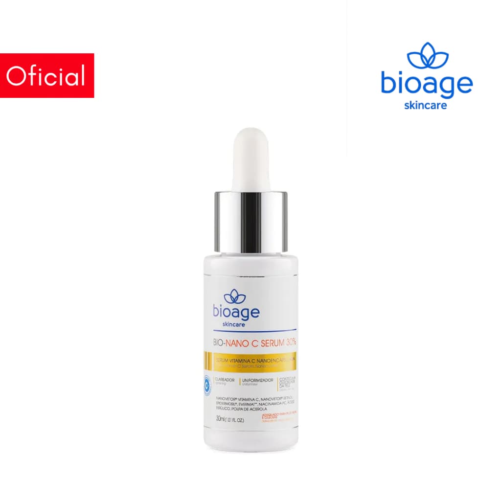Bioage Sérum Facial Intensivo de Vitamina C à 30% Clareador e Uniformizador - Bio-C Nano Sérum 30%
