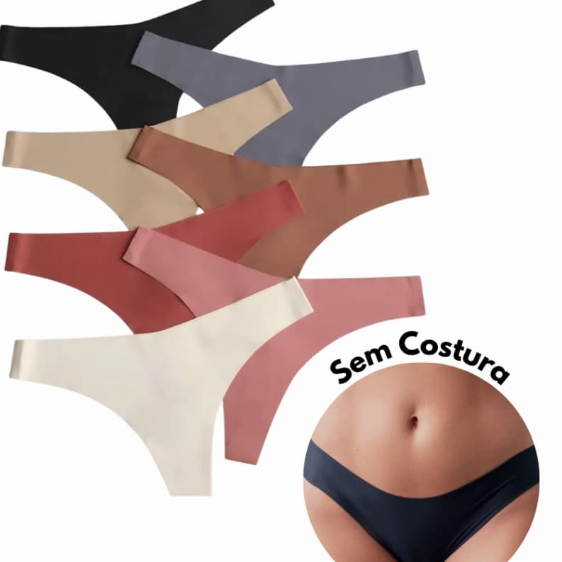 Kit 10 Calcinhas Corte A laser Promoção CONFORTO Não Marca Roupa Academia Delicada