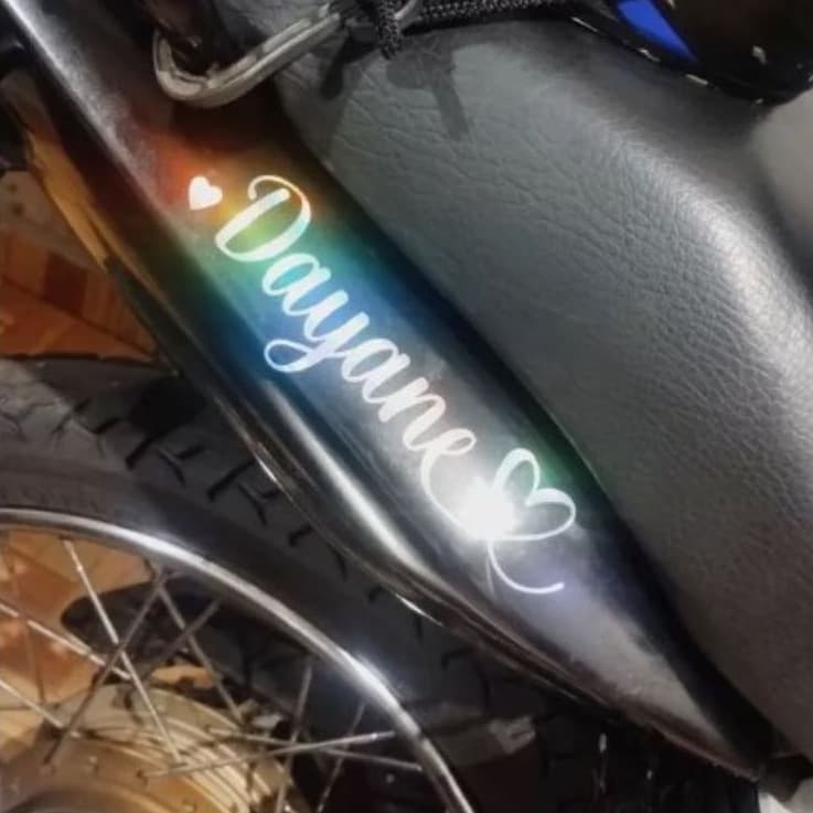 Adesivo com Nome Personalizado Holográfico para Carro, Moto, Capacete e Objetos | À Prova d'Água