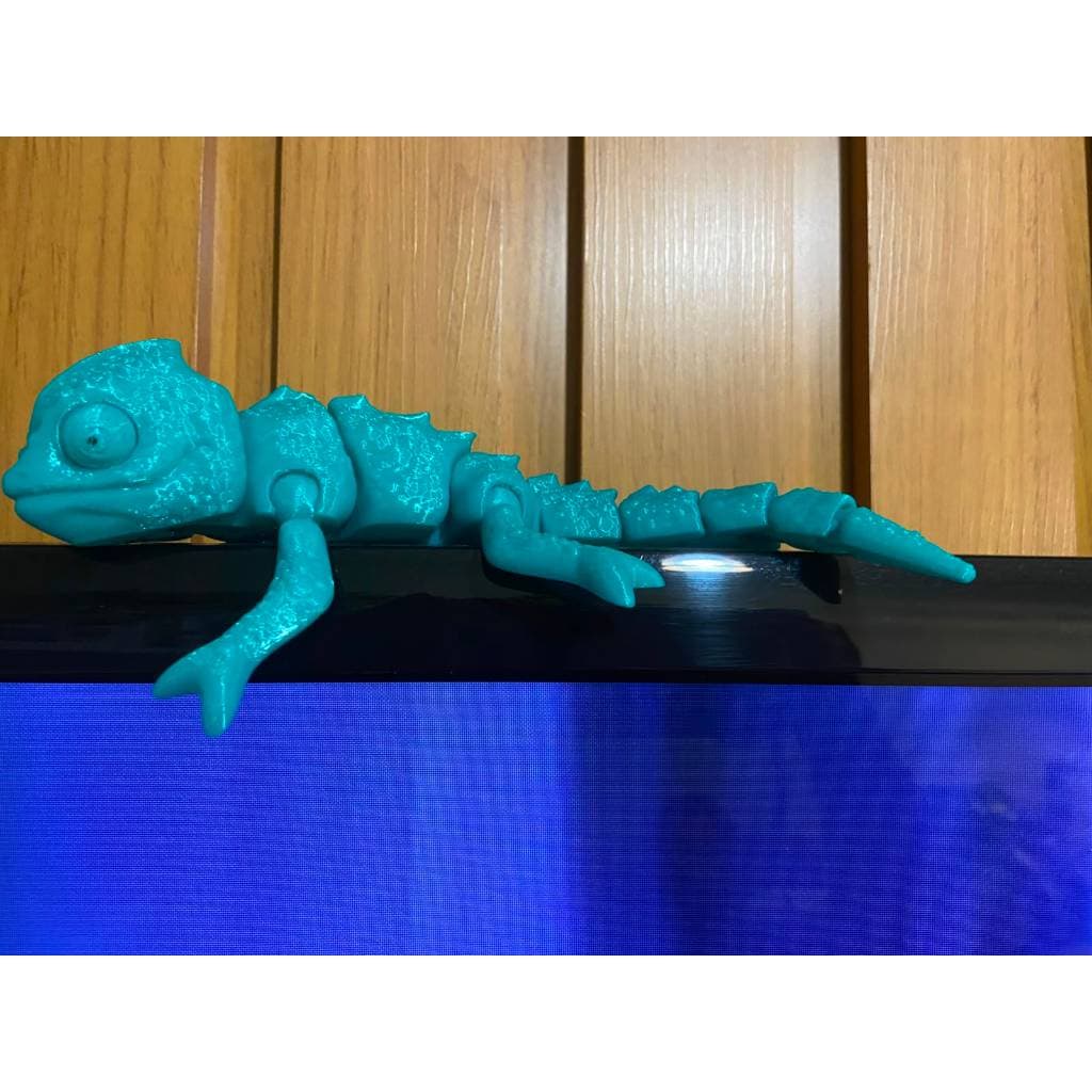 Camaleão Articulado Flexível em Impressão 3D | Boneco Decorativo Fidget Toy Geek Colecionável
