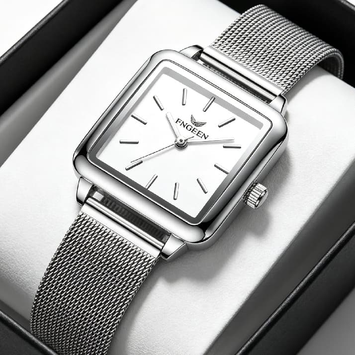 ‌com caixa【Local do Brasil】Alta Qualidade BINBOND F1007 Relógio Feminino Prova D'água Elegante N105