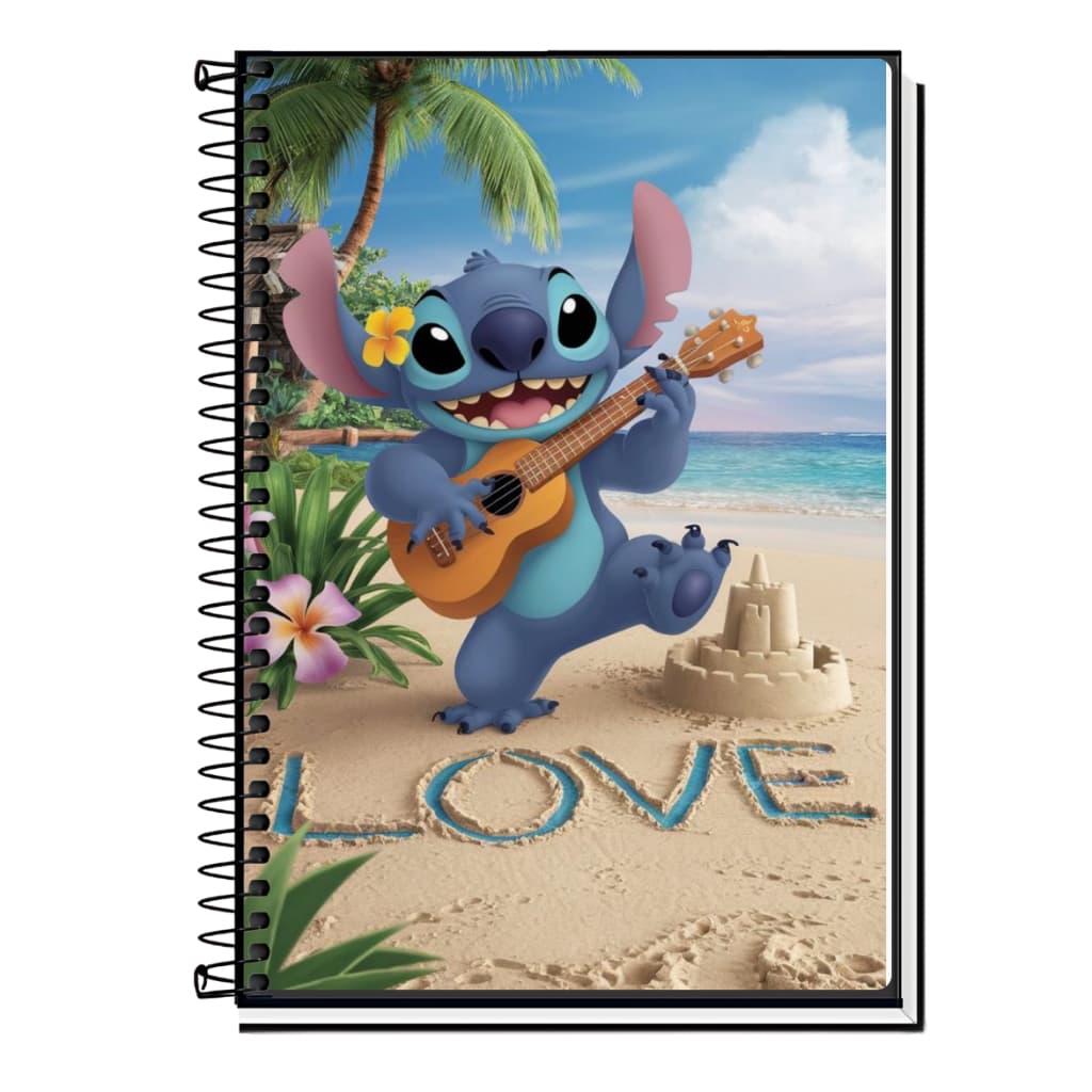 Caderno Personalizado Stitch – Capa Dura Universitário Escolar, 01 ate 20 materias