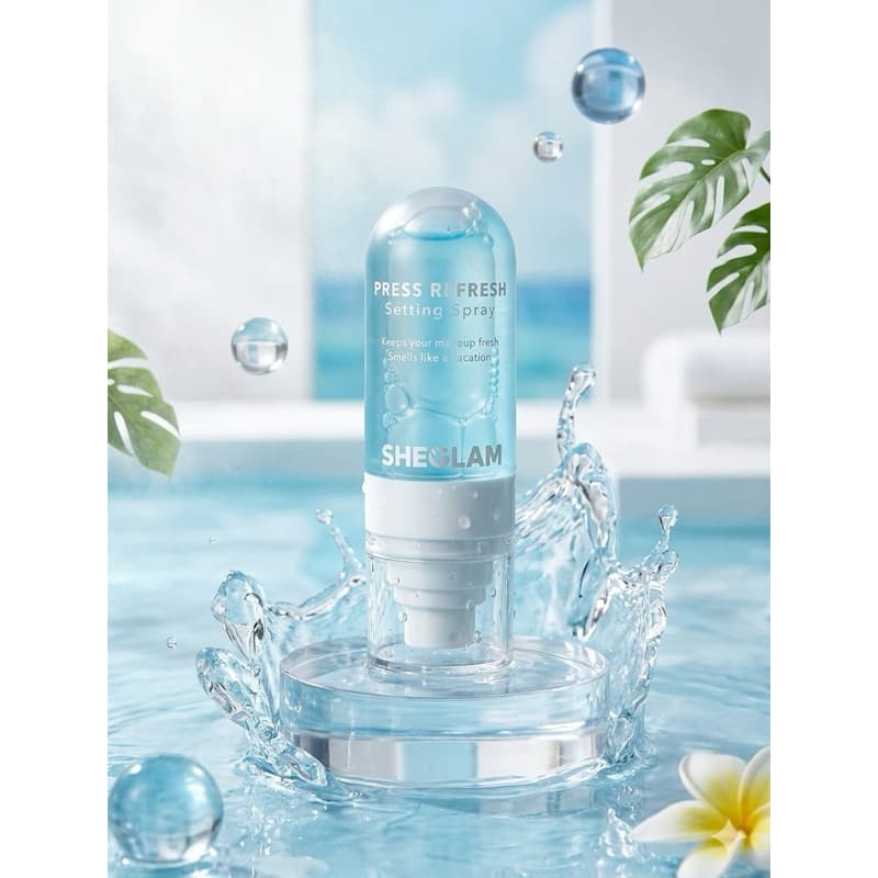 Bruma Facial -SHEGLAM Azul, Amarelo, Roxo -Spray Fixador de Maquiagem de Alta Fixação Aniversário Festas