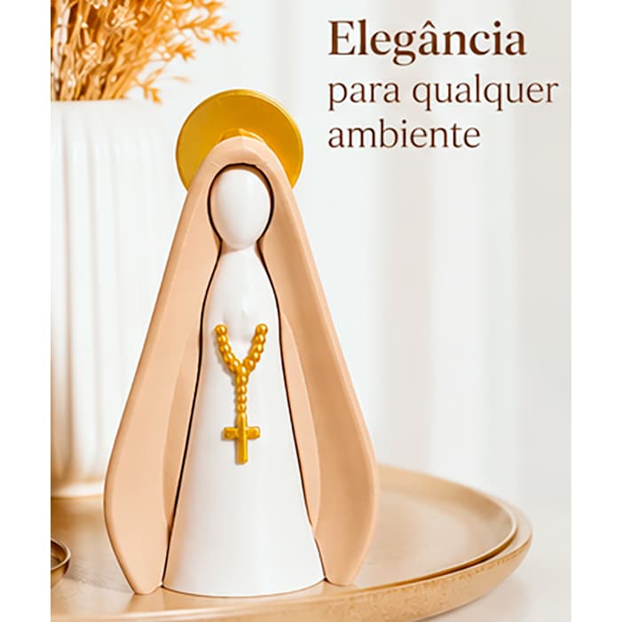 Escultura Religiosa Nossa Senhora Aparecida 15cm Moderna