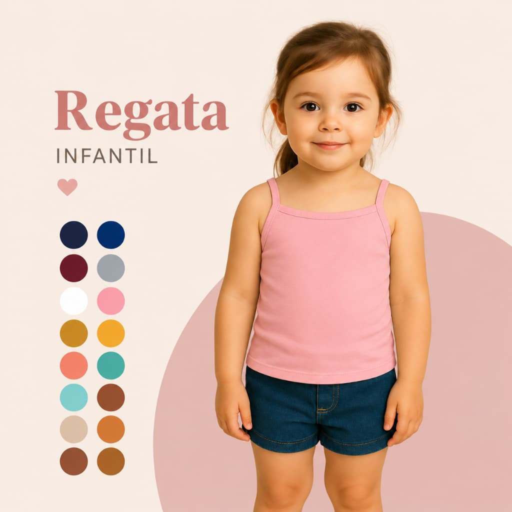 Kit Blusa Infantil Alcinha Ribana Feminina Algodão Menina Verão Cores Sortidas