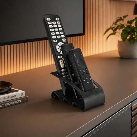 Suporte Organizador para Controle Remoto 3 Divisórias Compacto e Resistente