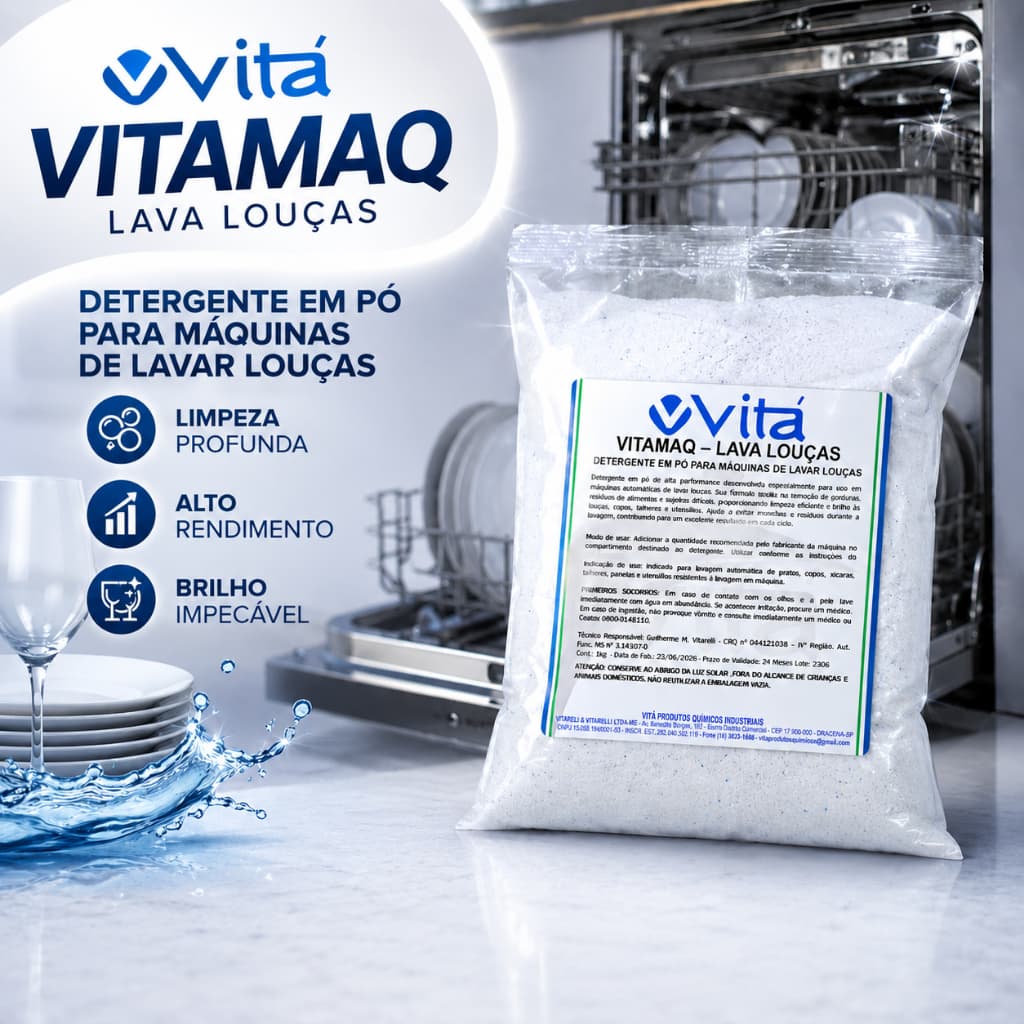 Detergente em Pó para Máquina de Lavar Louças 1kg Limpeza Pesada Remove Gordura Brilho Sem Manchas