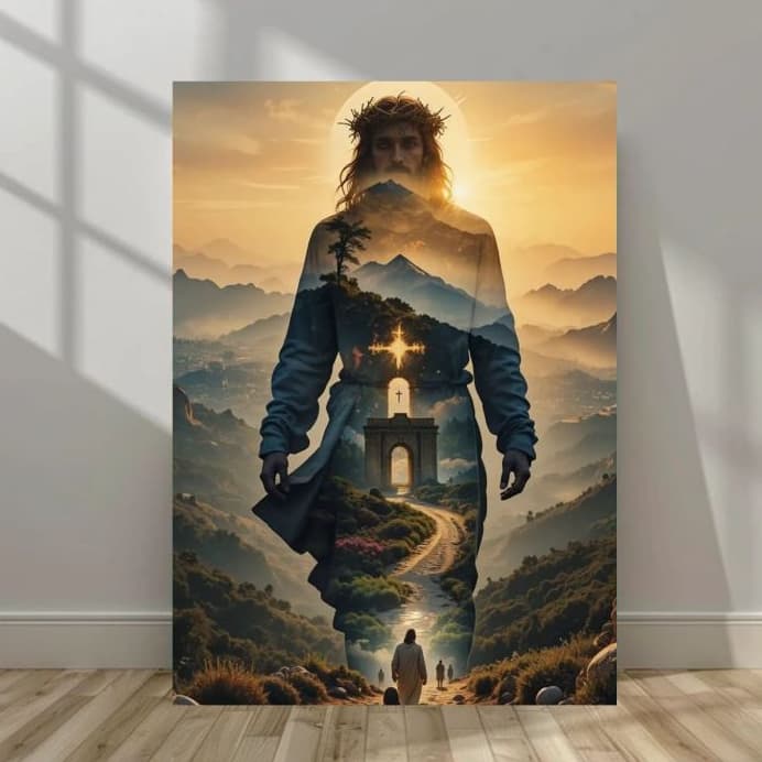 QUADRO JESUS/ DEUS/ QUADRO CATÓLICO/ QUADRO EVANGÉLICO