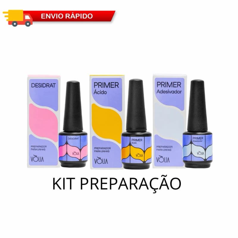 Kit Preparação Volia Primer Ácido + Adesivador + Desidrat Blindagem