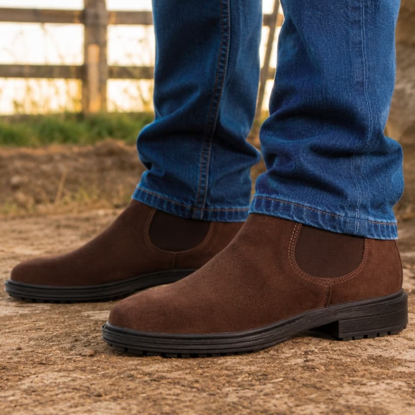 Botina Bota Masculina Com Elástico Calce Facil