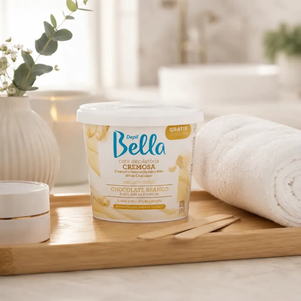 Cera Micro-ondas Chocolate Branco D Bella 100g Depilação