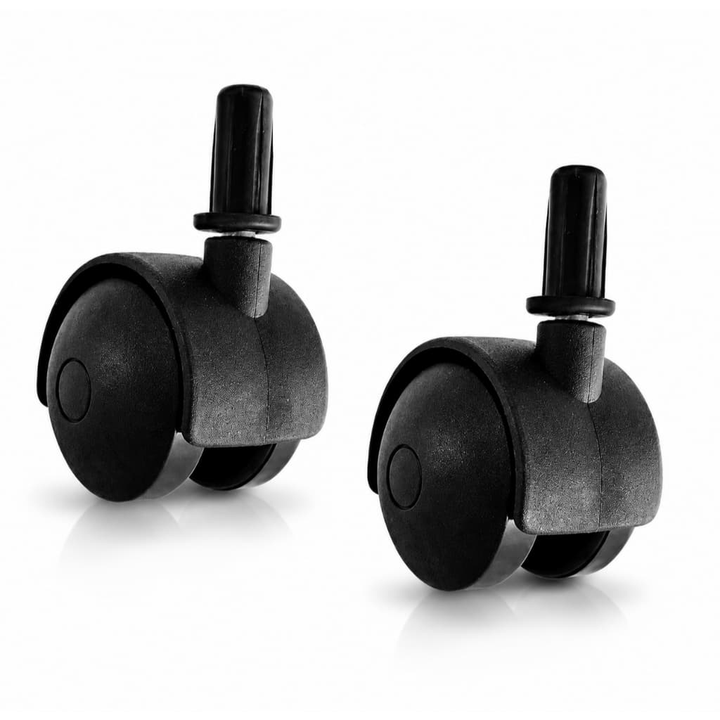 Kit Rodinhas giratórias rodizio de 40mm com Pino 6mm preto ideal para moveis