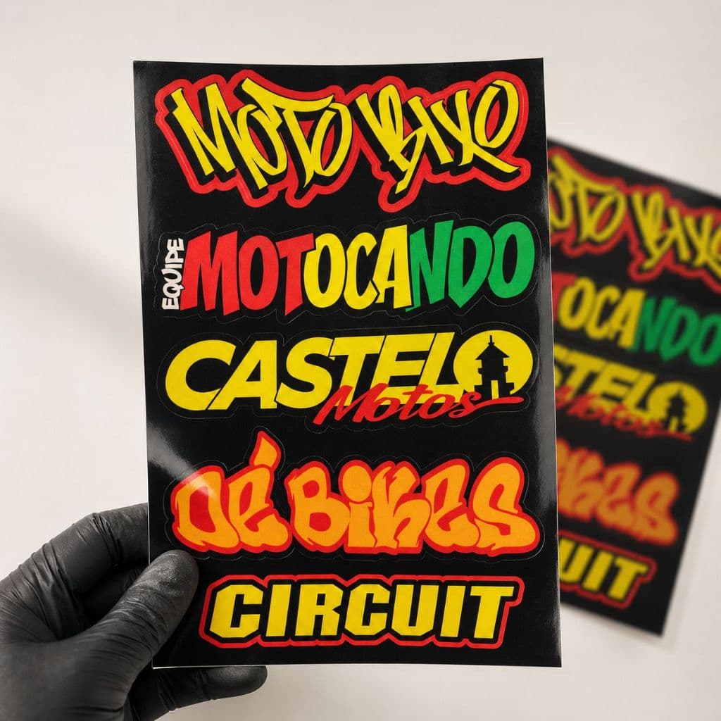 ADESIVOS NA CARTELA PARA PLOTAGEM MOTOS, CARROS, BIKE, CAMINHÃO E CAPACETE