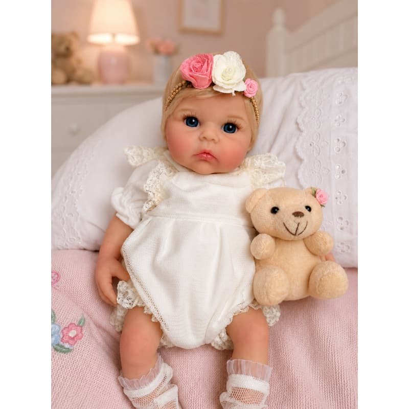 bebe reborn 33cm super molinha silicone solido original recuperavel mama e faz xixi chupeta verdade Lari