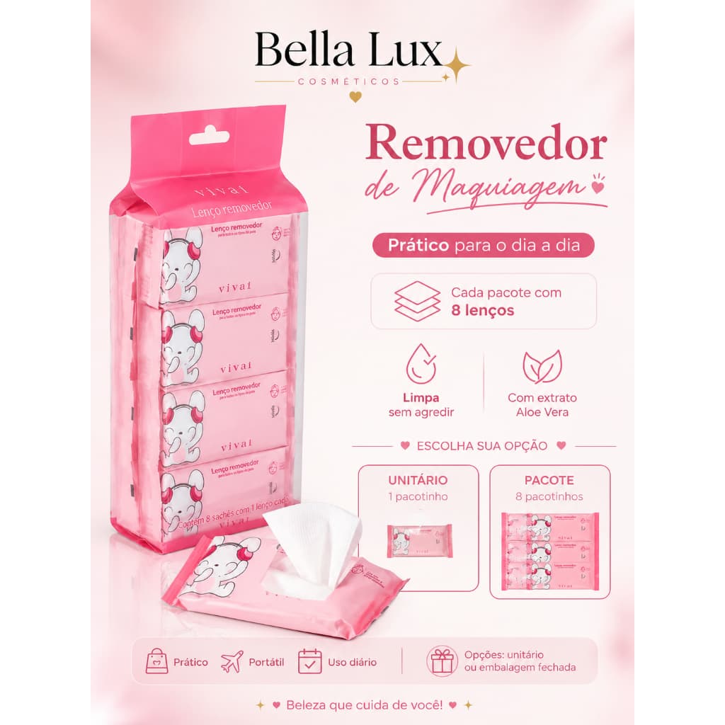 Lenço Removedor De Maquiagem Mini - Vivai