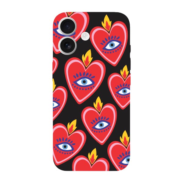 Capinha para iPhone 16 Anti Impacto Fashion - SACRED HEART PATTERN