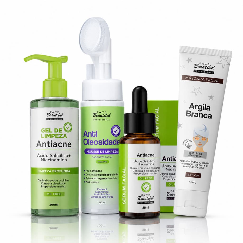 Kit Skin Care Regenerador E Vitalizante Rosa Mosqueta Vitamina C Antiacne Face Beautiful