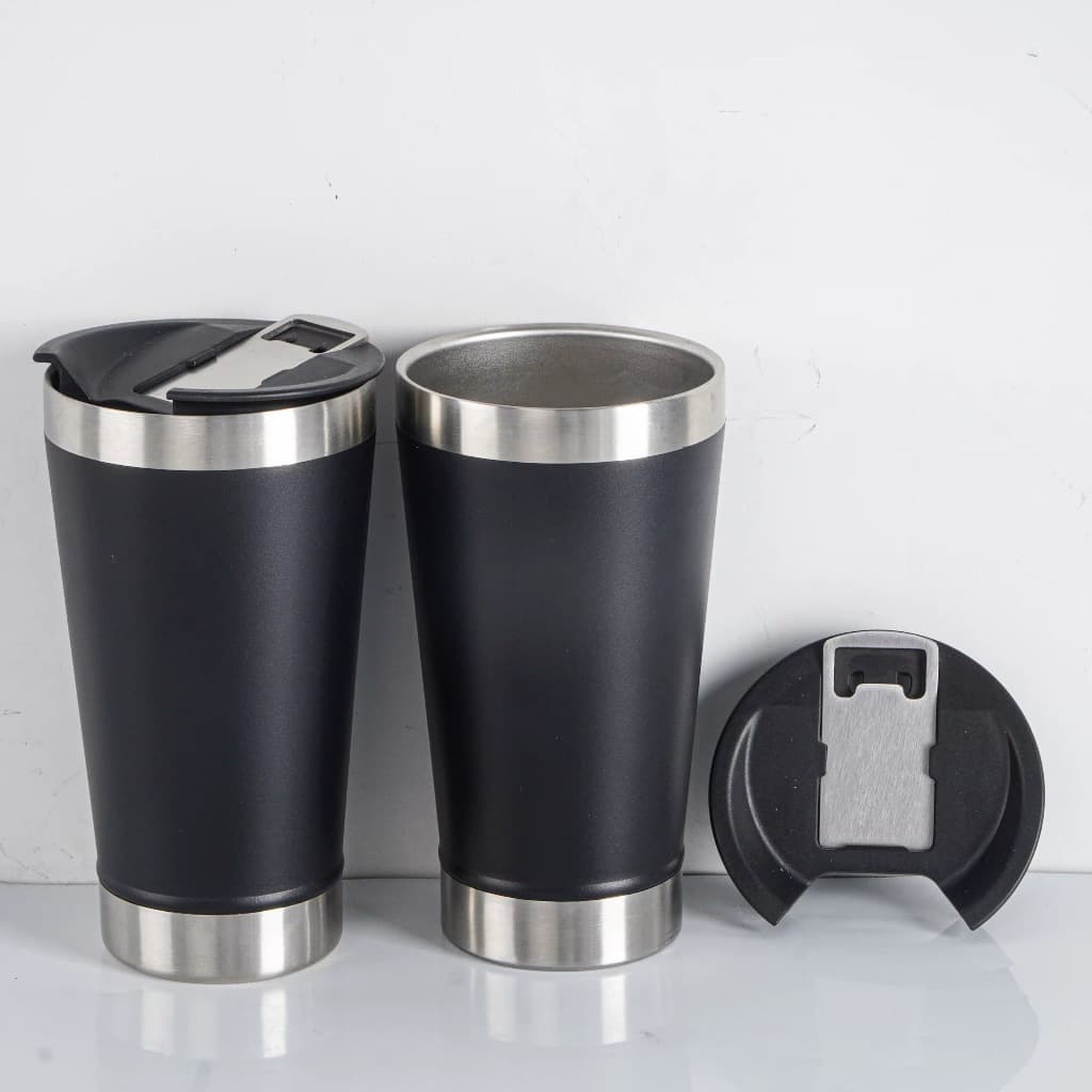 Copo Térmico 473ml Com Abridor E Tampa Bebidas Geladas ou Quentes