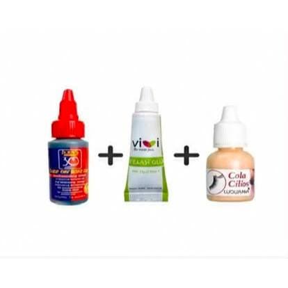 Kit Colas Frias para extensão de cílios tufos VIVI- LUDURANA-SALON PRO-30SEC-LANEL