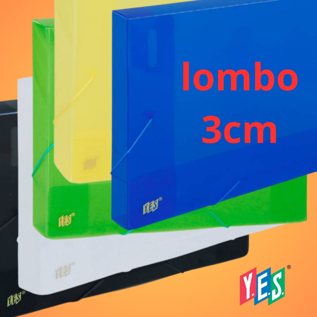 Pasta Aba Elástica YES 3cm tamanho Ofício com elástico de silicone CX030