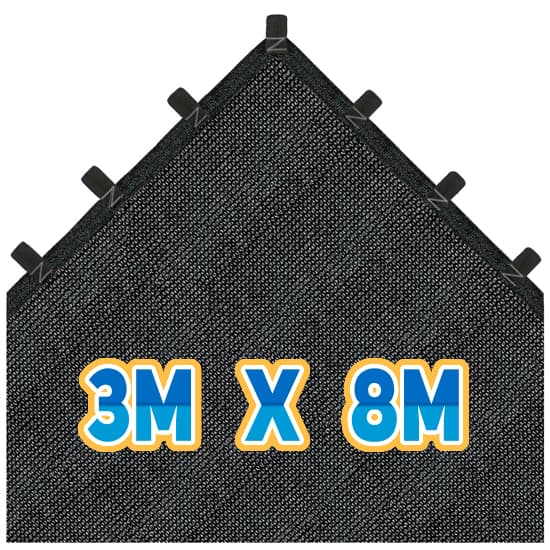Lona Sombretela 80% 3x8 Carreteiro Caminhão Tela Sombrite Carro Janela Canil Cobertura Retrátil