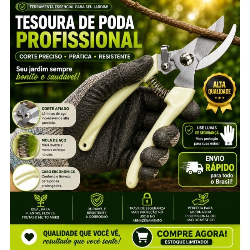 Tesoura de Poda Tesoura Super Afiada para Jardinagem