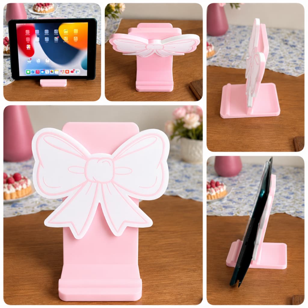 Suporte de Celular Feminino, decoração kawaii Presente Lilas e Rosa