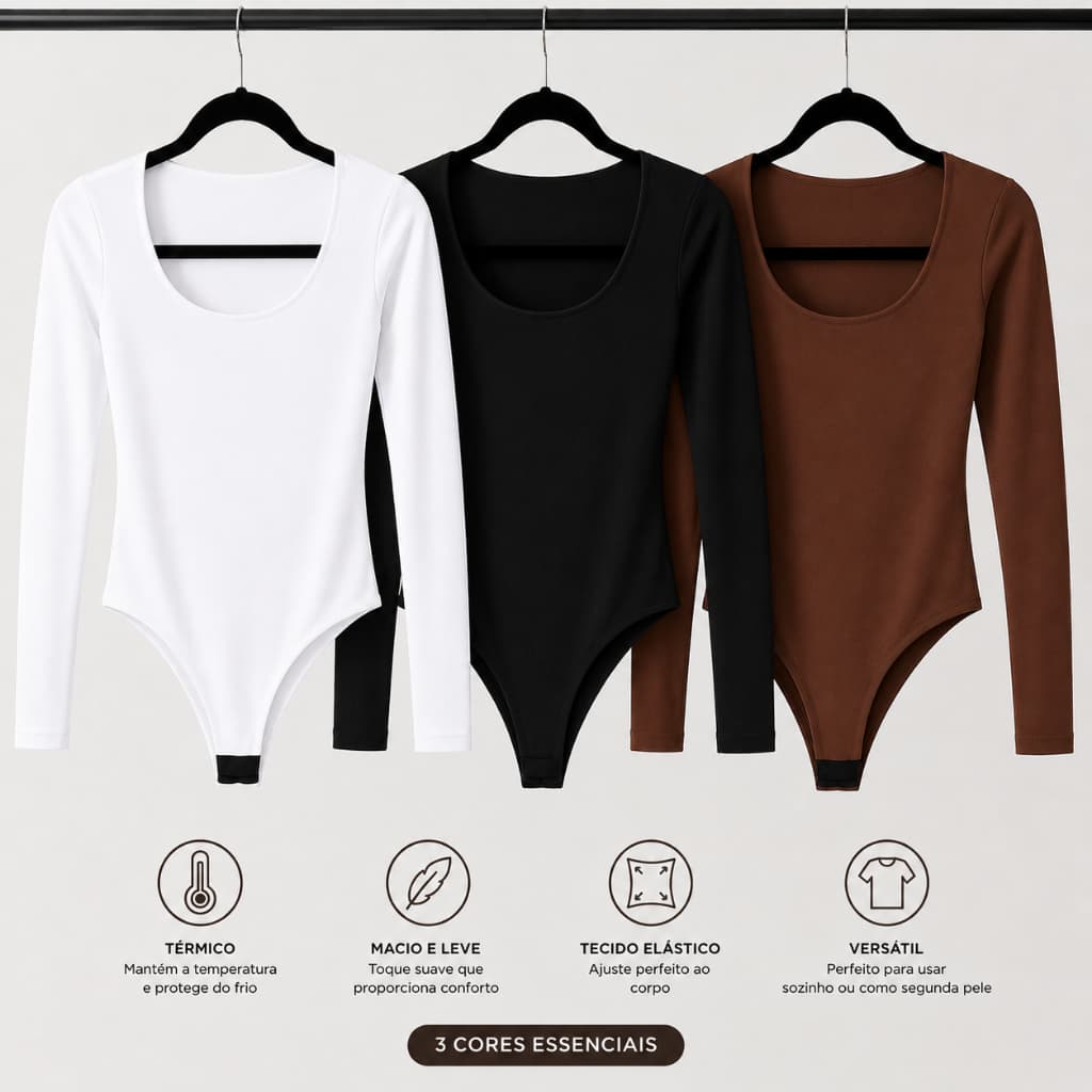 Body Feminino Manga longa PROMOÇAO