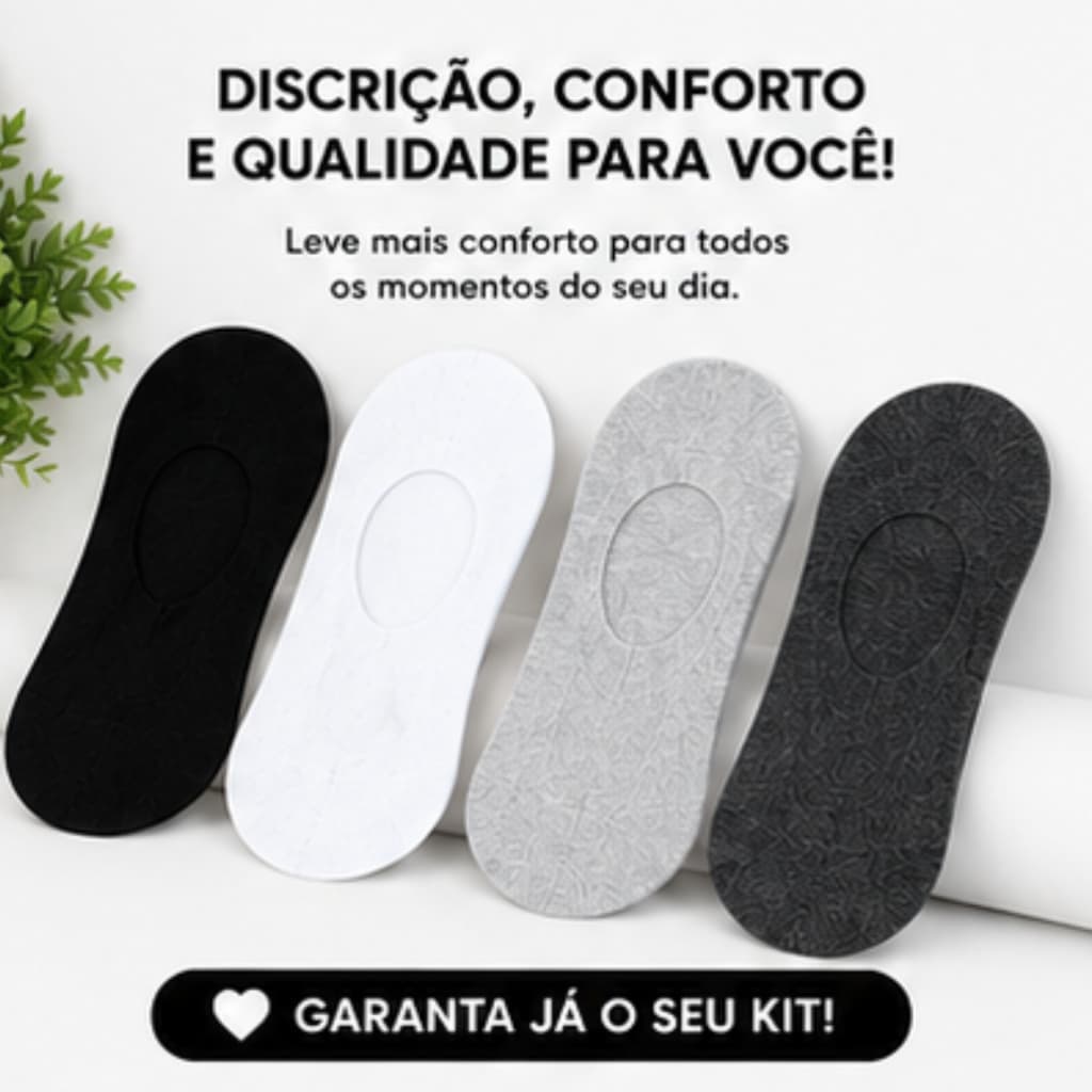 Meia Masculina Invisível Sapatilha Algodão Cano Baixo Antiodor Conforto Tamanho 40 ao 46