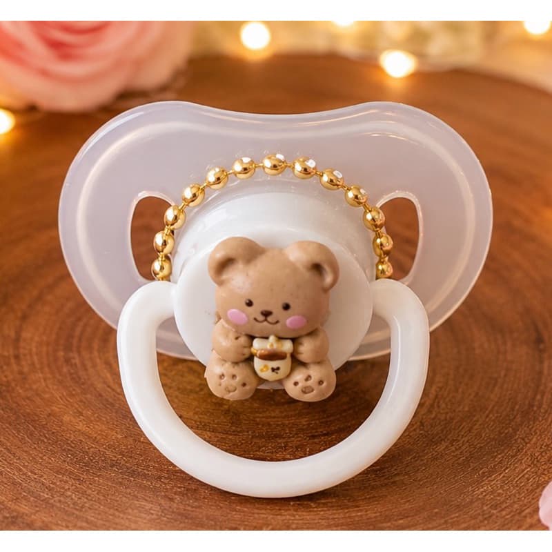 chupeta magnetica decorada para bebe reborn boneca ursinho