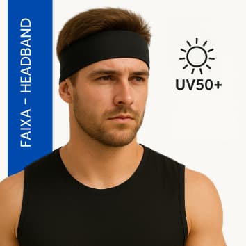 Faixa de Cabeça Testeira UV50+ Proteção Solar Headband para Corrida, Tennis, Iogam, Vôlei outros Esportes