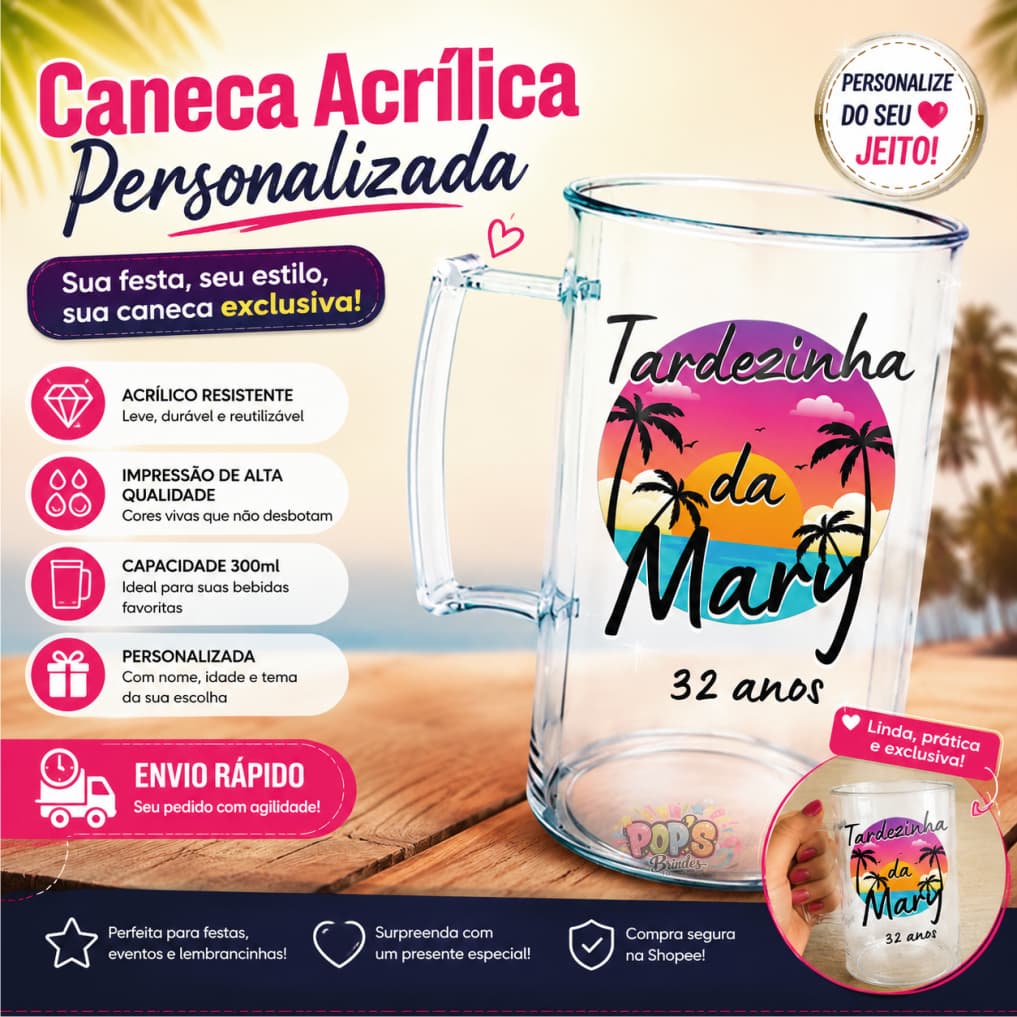 30 Canecas 300ml Tardezinha Envio em 24 Horas