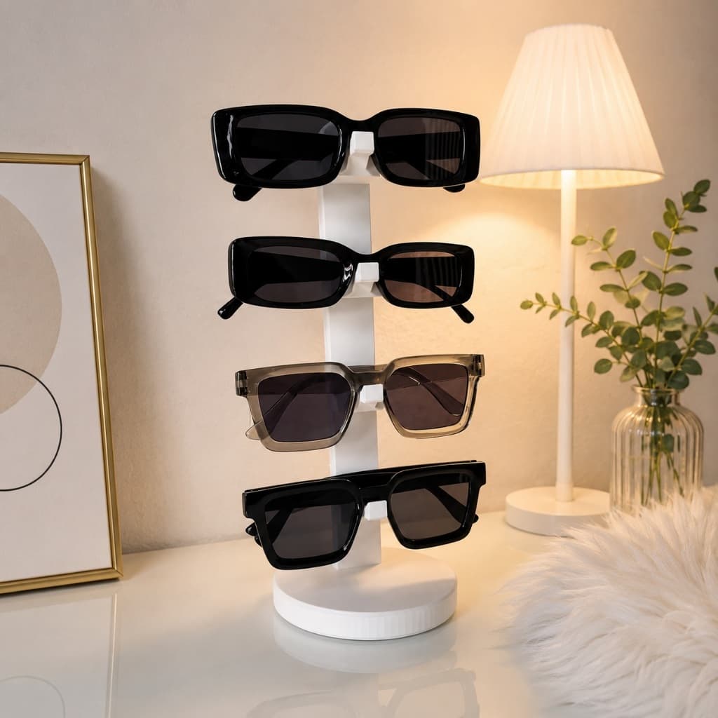 Porta Óculos de Mesa Organizador para 4 Óculos Decoração e Organização