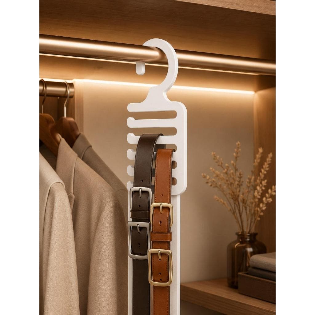 Cabide Organizador de Cintos Gravatas e Acessórios para Closet Armário Guarda-Roupa Organização Inteligente